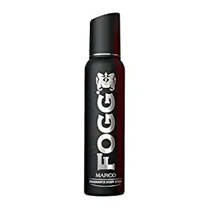 Fogg Marco Perfume Body Spray For Men (Black), Long Lasting, No Gas, Everyday Deodorant and Spray, 150ml