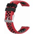 thumbnail image 5 of KOMI Bands 22mm Breathable Universal Soft Silicone Replacement Compatible With Gear S3 Frontier/Galaxy Watch SM-R800 (46mm)/Galaxy Watch 3 45mm/Classic Smart Watch (Red-Black), 5 of 5