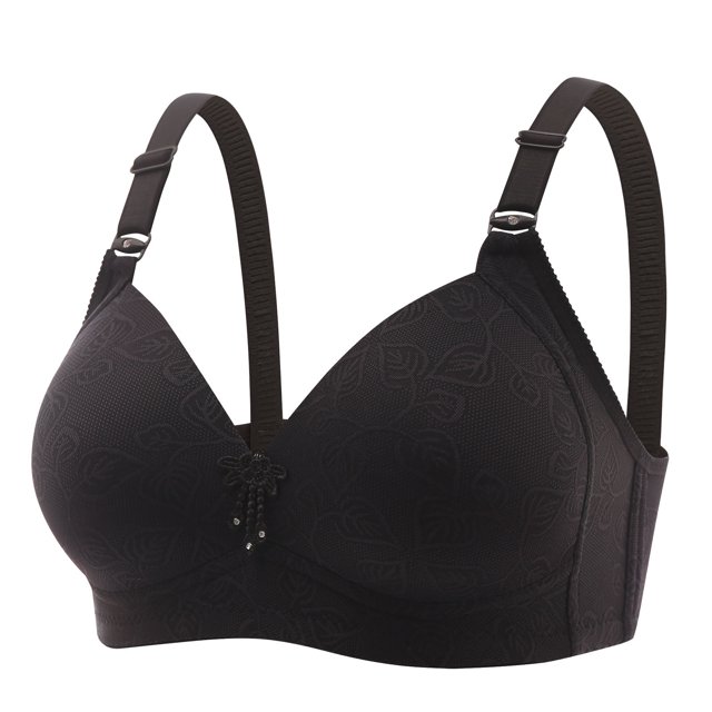 AherBiu Plus Size Bras for Women Wireless No Padding Full Coverage Bralettes Comfort Push up Everyday Bras
