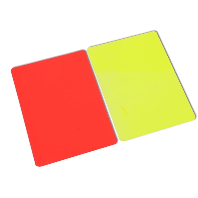 2 Pieces/Set Football Referee Rectangle Card Game PVC Supply Soccer Match Sport Red Yellow Cards Professional Ejector Judgement Game