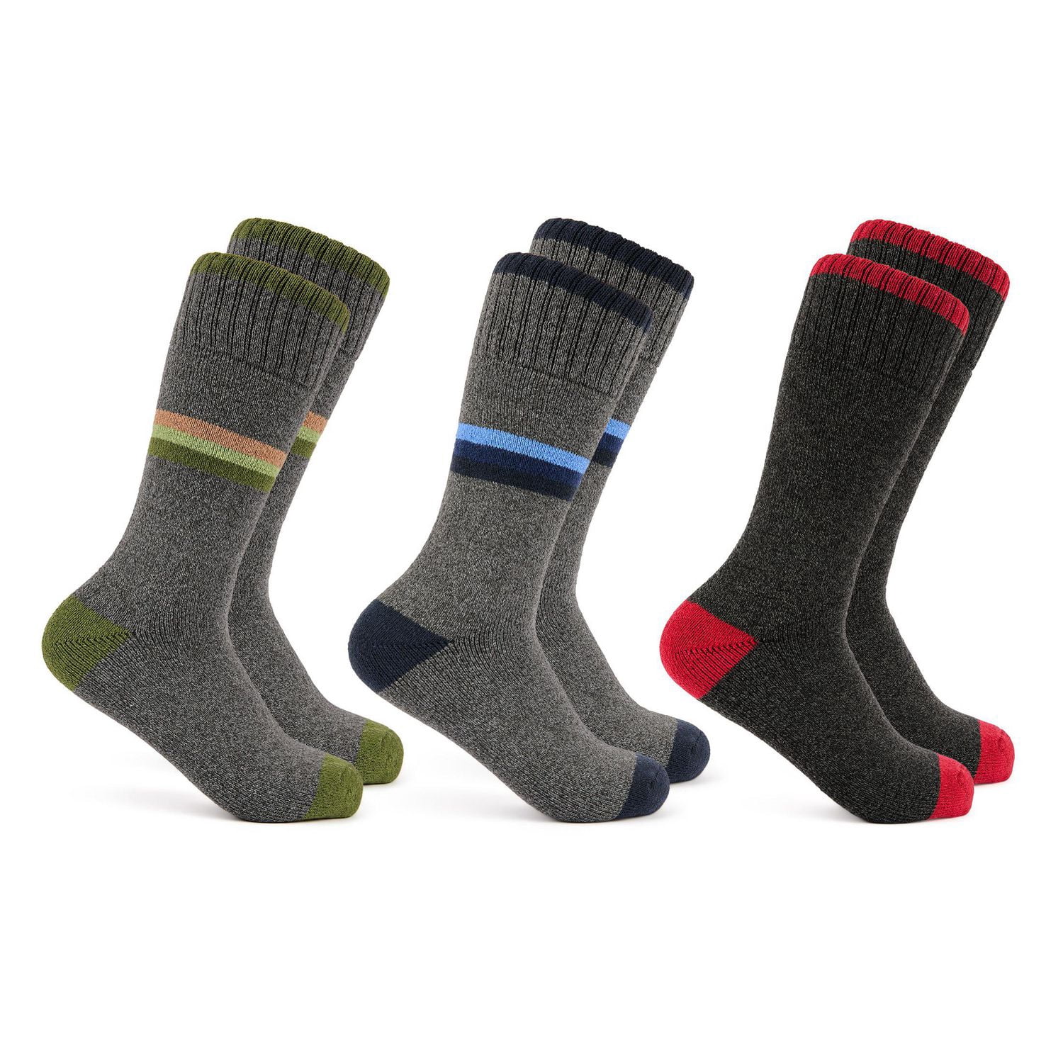 Storm by Cougar Men's 3 Pair Pack Cotton Crew Socks