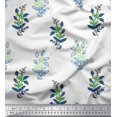 thumbnail image 1 of Soimoi Poly Georgette Fabric Leaves & Floral Block Print Fabric by Yard 52 Inch Wide, 1 of 4