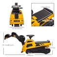 thumbnail image 3 of Aosom 3 in 1 Ride on Excavator Bulldozer, Road Roller w/ Music, Green, 3 of 9