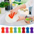 thumbnail image 2 of Dual-Sided Dishwashing Scrubber, Super Soft Cleaning Brush for Non-Stick Cookware, Durable Sponge for Kitchen or Bathroom, 2 of 9