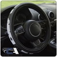 thumbnail image 5 of Auto Drive Black-White Cow Print Steering Wheel Cover, 5 of 5