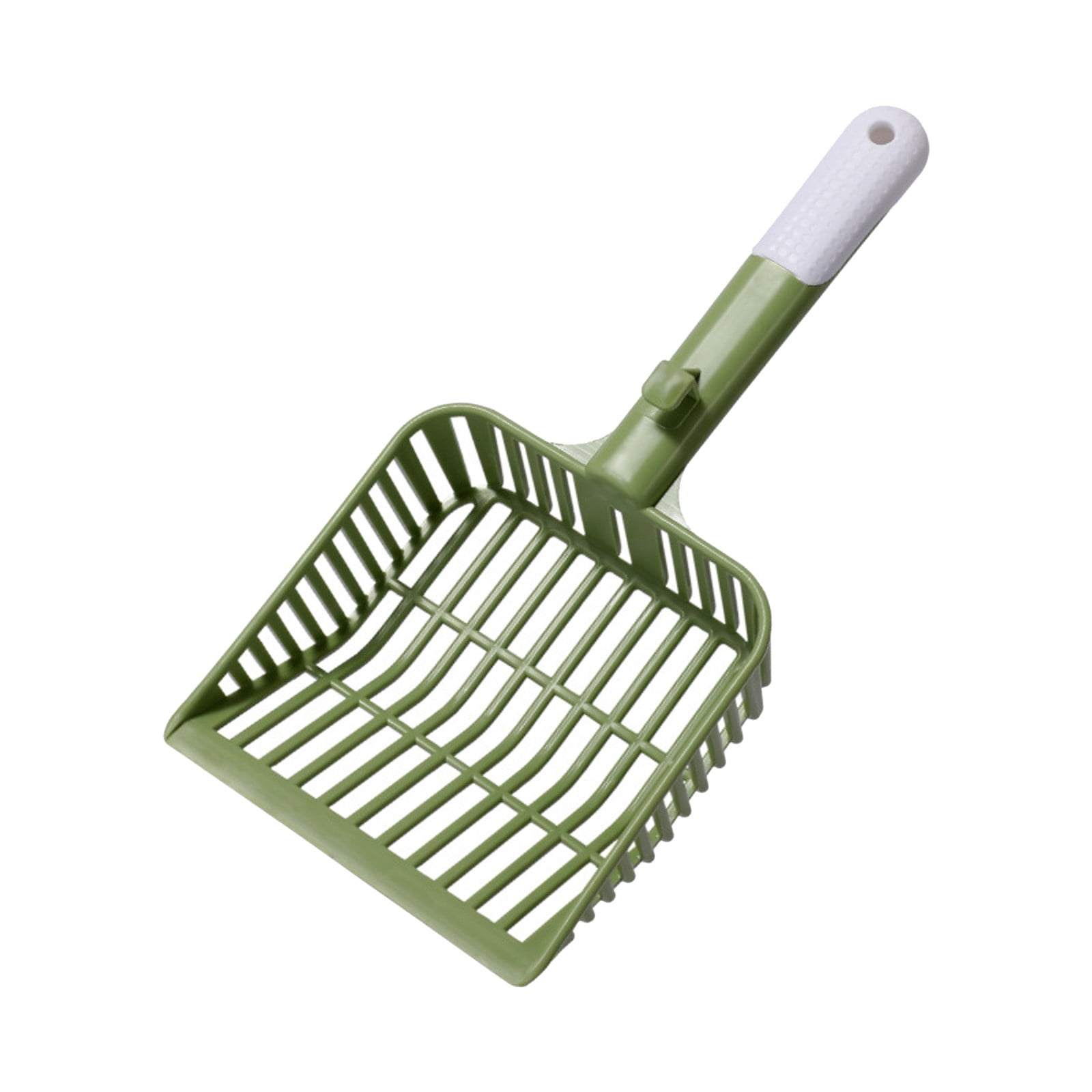 Large Hole Cat Litter Thick and Sturdy Cat Litter Easy to Clean Cat Litter Ergonomic Handle Non Stick Cat Litter (Yellow/White/Green)