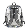 thumbnail image 2 of Clear PVC Backpack Stadium Approved Large Capacity Travel Daypack for Men Women Outdoor Sports Running Gym Hiking | See Through Security Check Bag with Adjustable Shoulder Strap Easy Clean Lightweigh, 2 of 6