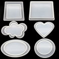 thumbnail image 1 of DIY Nuage Carré Rectangle Ellipse Coeur Silicone Époxy Artisanat Décor Moule, 1 of 10