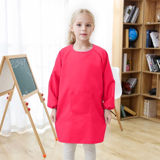 Tablier imperméable à manches longues pour enfants, pour bébés garçons et filles, peinture artisanale d'art, cuisine, alimentation, manger, bricolage, dessin, Smock de cuisine  15