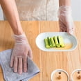 thumbnail image 2 of 100 Pcs Gants Jetables pour Hommes Femmes Gants de Protection en PVC pour le Travail Service Alimentaire Lavage Nettoyage (Transparent, P/M/G/TG), 2 of 4