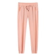 thumbnail image 1 of Yuyuzo Pantalons de Survêtement Grande Taille pour Femmes Taille Haute Élastique avec Cordon de Serrage Bas Resserré Joggeurs Décontractés pour Randonnée, 1 of 6