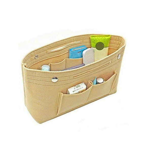 Women Handbag Organizer Bag Purse Insert Bag Felt MultiPocket Tote Useful Bag