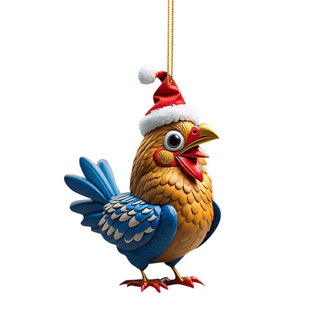 Fall Decorations for Home Clearance Cute Rooster Car Pendant Home Tree Decoration, Christmas Tree Ornament, Home Decor 1PC Christmas Decor on Clearance
