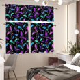 thumbnail image 4 of Halloween Bat Kitchen Curtains and Valances 3 Piece Set,Valance Curtains for Kitchen Windows Halloween Kitchen Curtains Tiers and Valances for Cafe Living Room Window Decoration, 4 of 5