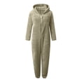 thumbnail image 4 of LSLJS Combinaison Pyjama à Capuche à Manches Longues pour Femmes, Décontractée, Chaude pour l'Hiver, Tenue de Nuit, 4 of 6