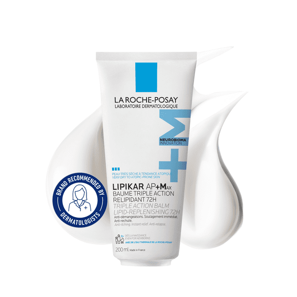 La Roche-Posay Lipikar Baume AP+Max, Lipid-Replenishing Body Balm for Dry, Eczema-Prone Skin, 200mL