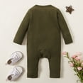 thumbnail image 3 of PatPat Combinaison à Manches Longues pour Bébé en Tricot de Coton Uni Style Cardigan, 3 of 8