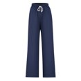 thumbnail image 4 of Pants for Women, Womens Fashionable Striped Printed Drawstring Wide Leg Pants, 4 of 4