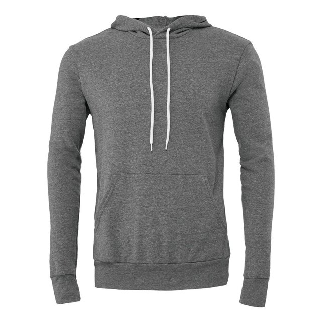 BELLA+CANVAS 3719 Chandail à Capuchon Unisexe en Molleton de Coton Poly, 2TG, Gris Chiné Foncé