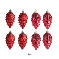 thumbnail image 4 of relayinert 8pieces Tree Decoration Eye-catching Pine Cone Decorations For Festive Red 1Set, 4 of 5