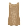 thumbnail image 4 of Plebaso Débardeurs à Paillettes à Col Ras du Cou pour Femmes, Hauts Sans Manches Scintillants, Débardeurs de Mode pour Fêtes, Tenue de Boîte de Nuit, 4 of 6