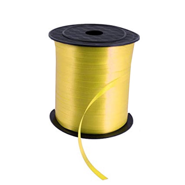 250 Yards Balloon Curling Ribbon Wrap Birthday Party Decor Spool Strap DIY Crafts Decorative Party Favors Wedding String Crafting Accessories Yellow