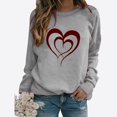 thumbnail image 1 of BVOFAR Chandails à Manches Longues de la Saint-Valentin pour Femmes Décontractés Mignons T-Shirts Graphiques Cœur d'Amour Tendance Col Rond Hauts 2025, 1 of 3