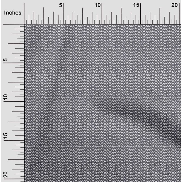 oneOone Tissu Georgette Viscose Imprimé Bloc de Vagues 1 Yard 42 Pouces de Large