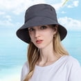 thumbnail image 4 of Women Sun Hat Wide Brim Protection Beach Hat Adjustable Bucket Hat Summer Hats, 4 of 4