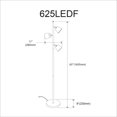 thumbnail image 2 of Dainolite 625LEDF-BK Matte Black Floor Lamp, 2 of 3