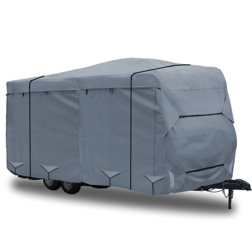GEARFLAG Housse de Roulotte 19 Pieds-21 Pieds pour VR, Toit à 5 Couches, Robuste, Coupe-Vent, Résistante aux UV et à l'Eau