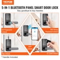 thumbnail image 2 of VEVOR Smart Lock, 5-in-1 Smart Door Knob, Fingerprint Deadbolt with App Control, Keyless Entry Door Lock with Handle, Bluetooth Smart Lock, 2 of 9