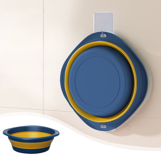 Collapsible Wash Basin Folding Plastic Sink Portable Dish Pan Kitchen Camping Laundry Foot Bath 1-Piece