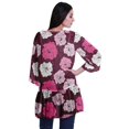 thumbnail image 4 of Moomaya Printed Georgette Beach Clothes For Women Short Shrug Cover Up Cardigan, 4 of 5