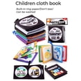 thumbnail image 5 of Soft Baby Cloth Book Infant Educational Black & White Traffic Animal Fruit Numbers Cognize Cloth Book Toy, 5 of 5
