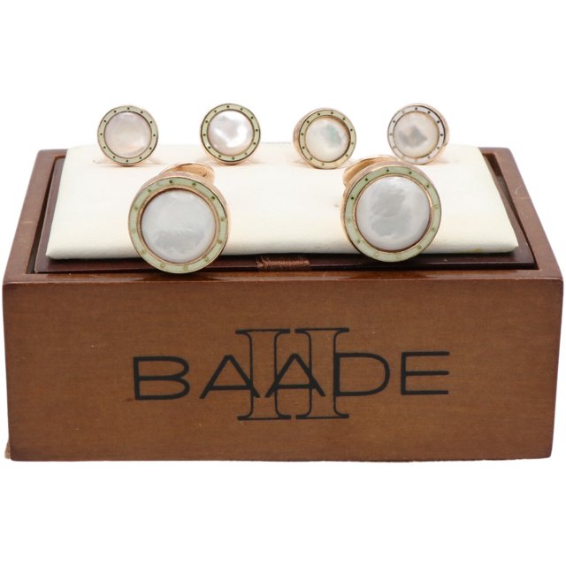 Baade II Men's Sterling Silver German Round Cuff Link 407-0400