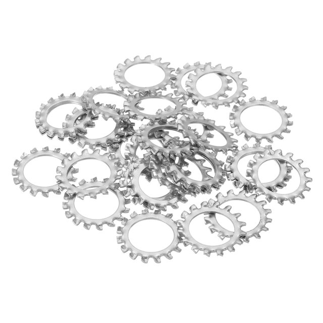 30 Pack Rondelles de Verrouillage Externes en Acier Inoxydable 304, Rondelles Étoile M22 pour Vis Boulon Équipement Mécanique, Argent
