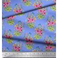 thumbnail image 2 of Soimoi Poly Georgette Fabric Leaves & Floral Decor Fabric Printed Yard 52 Inch Wide, 2 of 3
