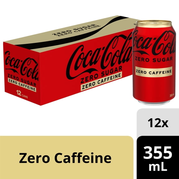 Boisson gazeuse Coca-Cola Zéro sucre sans caféine Fridge Pack canettes, 355 mL, emballage de 12