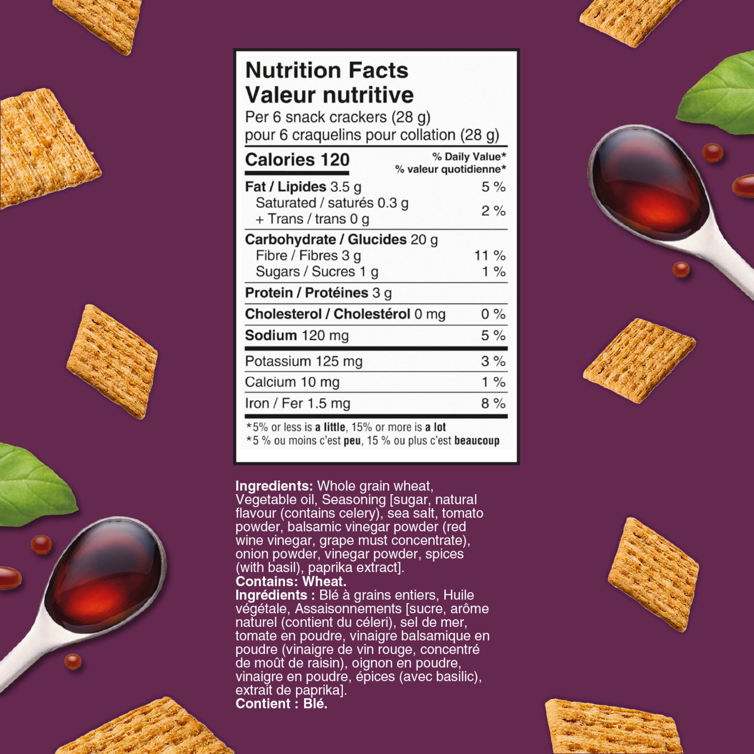 TRISCUIT Vinaigre Balsamique et Basilic Craquelins