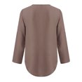 thumbnail image 4 of RKSTN Women Ladies Zipper Button Long Sleeves Loose Chiffon Shirt Clothing, 4 of 6