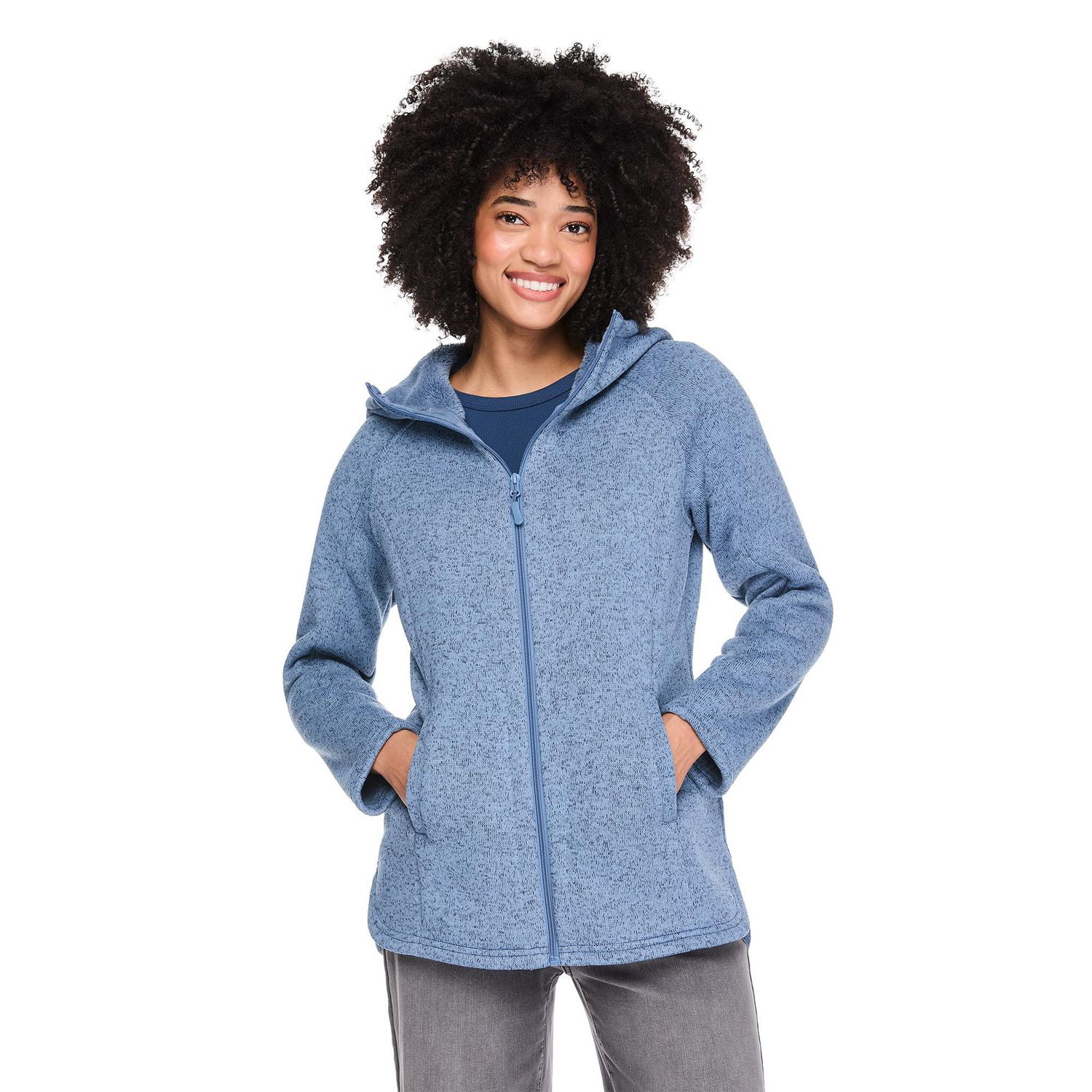 Veste zippée en fausse peau de mouton George pour femmes