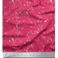 thumbnail image 1 of Soimoi Poly Georgette Fabric Branches,Leaves & Bird Print Sewing Fabric Yard 52 Inch Wide, 1 of 1