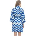 thumbnail image 1 of Bimba Robe de Maternité Imprimée Shibori Bleue avec Ceinture Vêtements de Nuit-6, 1 of 5