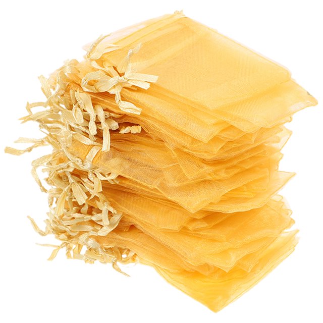 100pcs Drawstring Mesh Gift Pouches Jewelry Bags Small Favor Bags Moon Star Gift Candy Bags