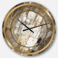 thumbnail image 1 of DesignArt Gold, Black and White Hanpainted Abstract Large Wall Clock, 1 of 2