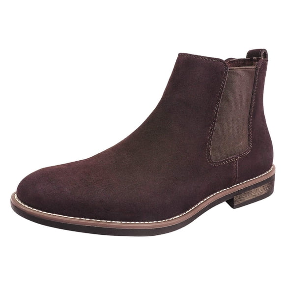 Bruno Marc Men's Urban-06 Dark Brown Suede Leather Chelsea Ankle Boots - 9 M US