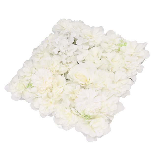 Artificial Flower Wall Background, Artificial Flower Wall Panels Simulation Silk Rose Flower Wall Decor for Wedding Party Stage Background Backdrop 15x15in