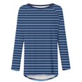 thumbnail image 4 of Birdeem Hauts pour Femmes Décontractés Été Manches 3/4 Femmes Décontractées Manches Longues Col Rond Hauts Blouse Ample Imprimé Graphique Chemise Hauts et Blouses Été, 4 of 5