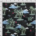 thumbnail image 4 of oneOone Rayon Black Fabric Tropical Beach Craft Projects Decor Fabric Printed By The Yard 56 Inch Wide, 4 of 4